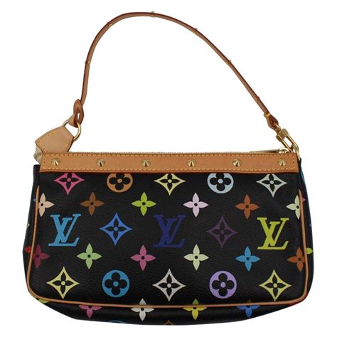 louis vuitton black bag with colored letters|louis vuitton bag black monogram.